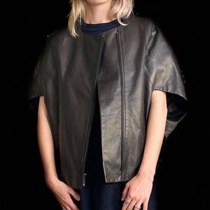 BCBG MAXAZRIA “Liv” leather vest $498 NEW